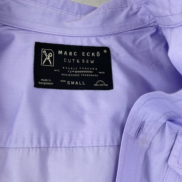 Marc Ecko Purple Button Down Shirt - Picture 6 of 6